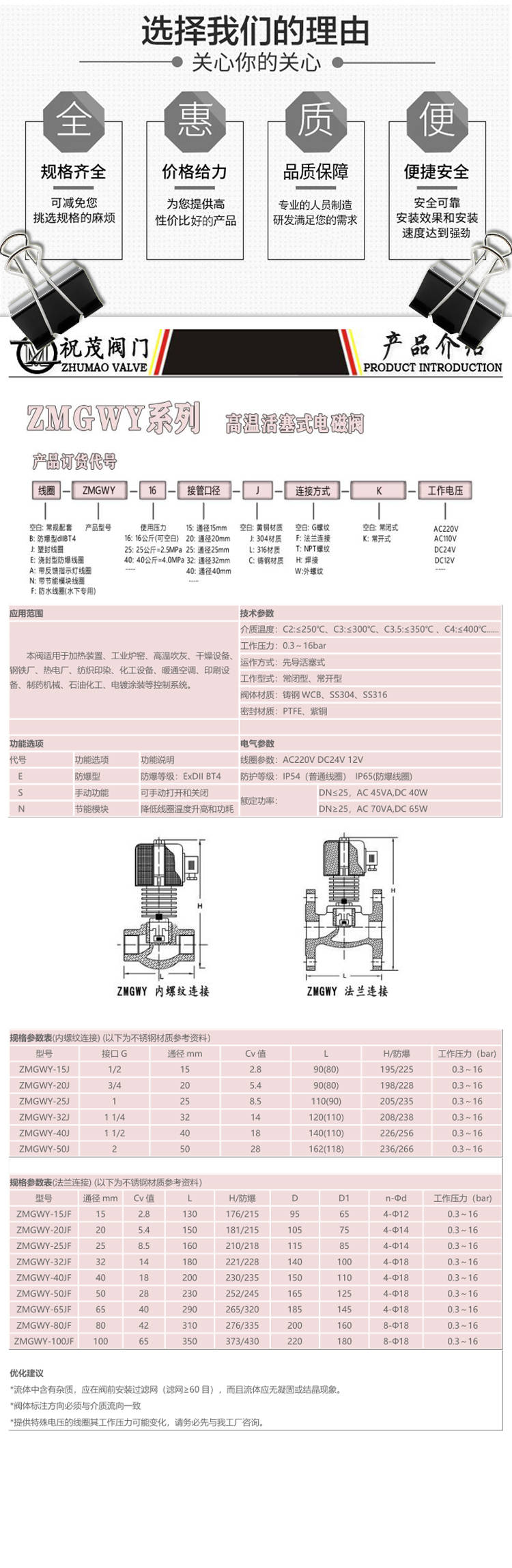 电磁阀接头规格